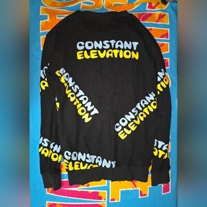 Constant Elevation Graphic Sweatshirt - Black with Yellow & Light Blue